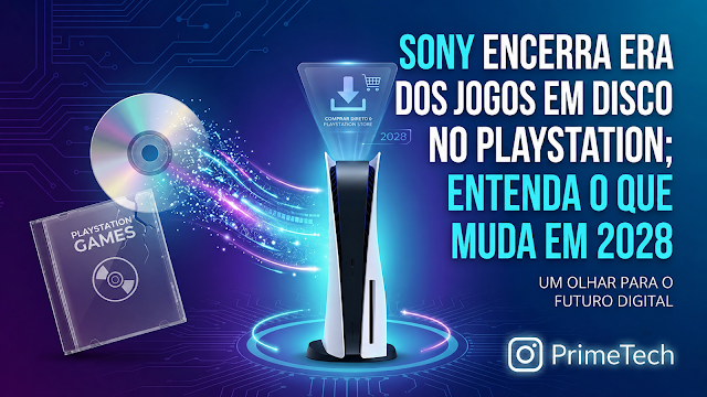 Sony Encerra Era dos Jogos em Disco no PlayStation. Entenda o Que Muda em 2028