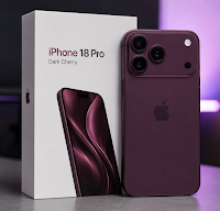 Renderização do vazamento do iPhone 18 Pro na cor Dark Cherry
